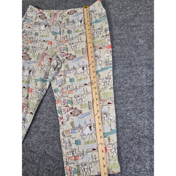 White Stag Women's Capri Pants Cityscape Print Size 14 Casual Cropped - Picture 2 of 7